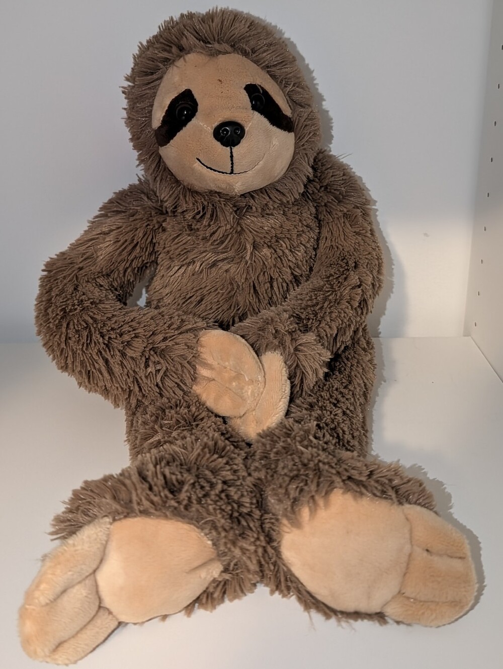 Vintage Animal Alley Toys R Us Brown Sloth Plush Shaggy Stuffed Animal 18"